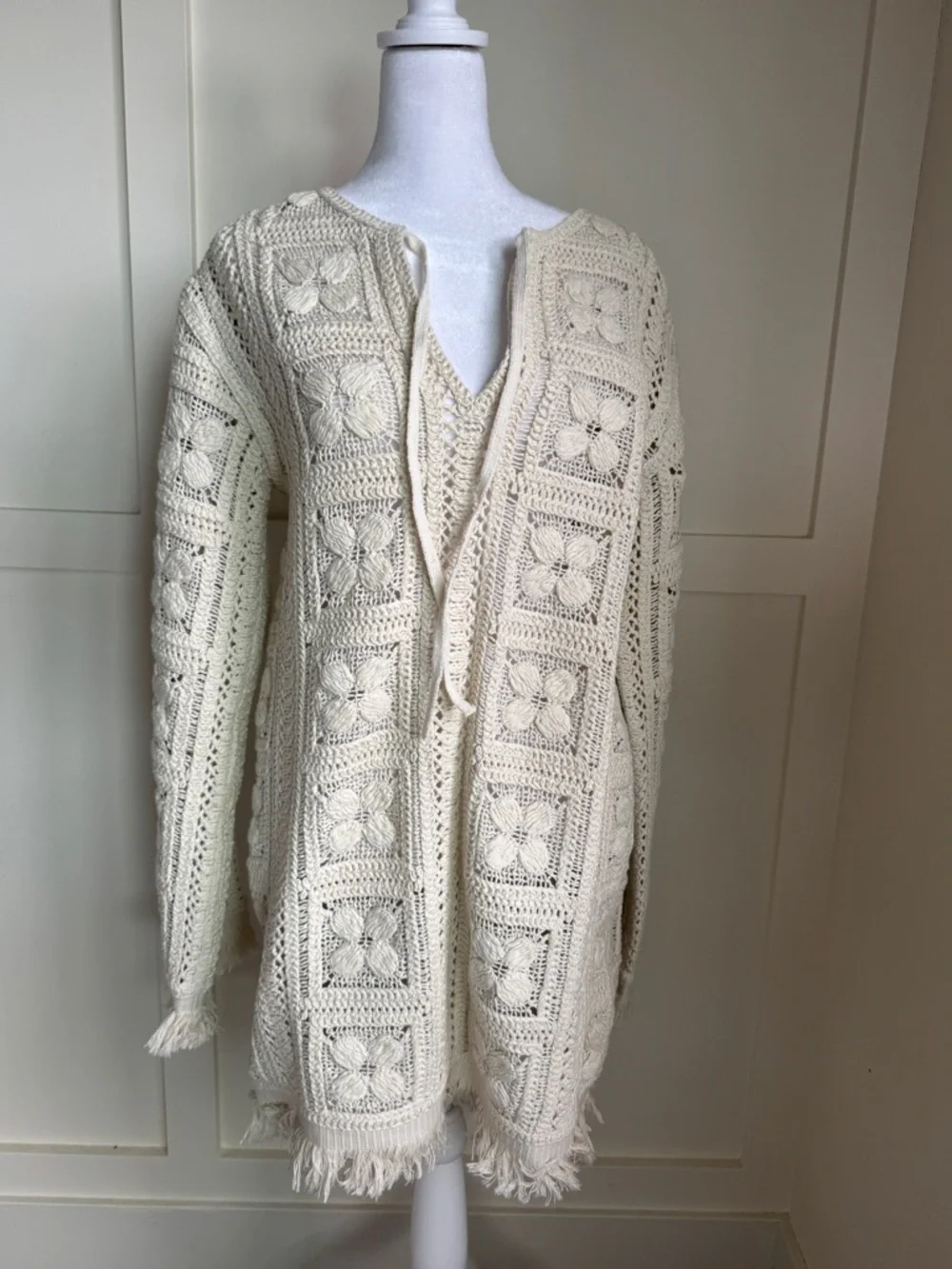 H&M Edition Cream Crochet Tank Top - Picture 2 of 10